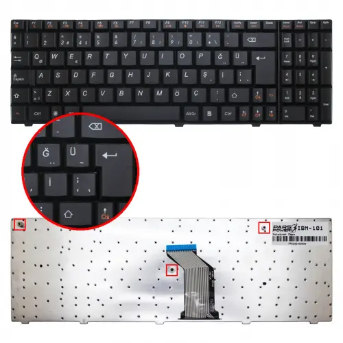 Lenovo V-109820BS1-TR, V-109820BS1-US Notebook Klavye (Siyah TR)