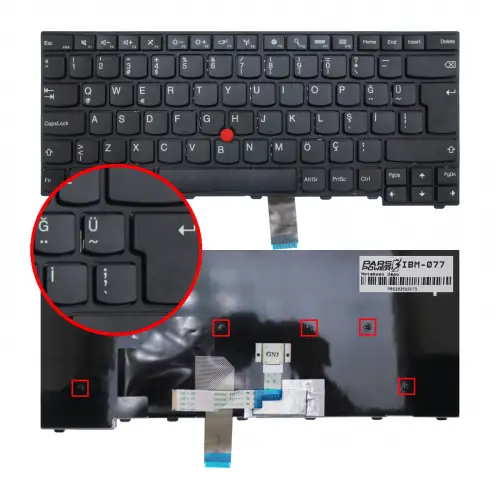Lenovo ThinkPad T440S, T450S Klavye (Siyah TR)