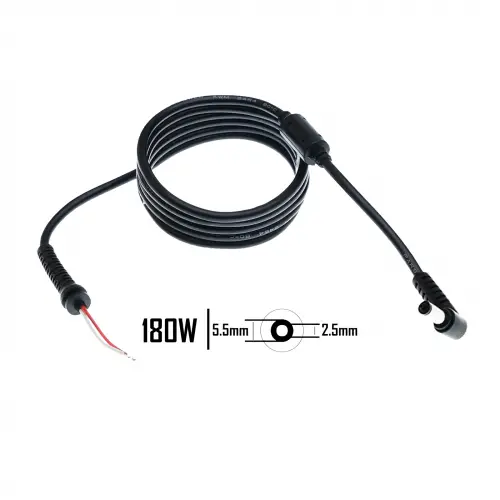 Standart Uç 120W, 180W 5.5x2.5mm Yüksek Amper Notebook - Laptop Adaptör Tamir Kablosu (Pars Power)