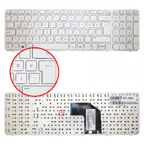 HP Pavilion g6-2002et, g6-2002st Notebook Klavye (Beyaz TR)