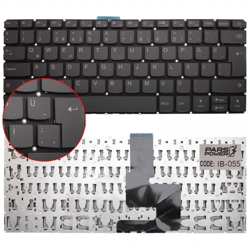 Lenovo V14-IIL Type 82C4 Klavye (Füme TR)