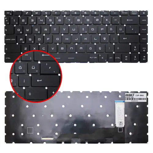 Msı Modern 15 Ms-1551 Klavye Işıklı (Siyah TR)