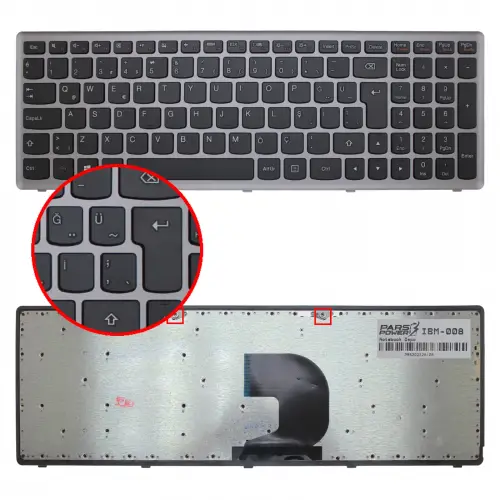 Lenovo ideaPad Z500 Type 6883, 80A4, 20202, 20226 Notebook Klavye (Siyah TR)