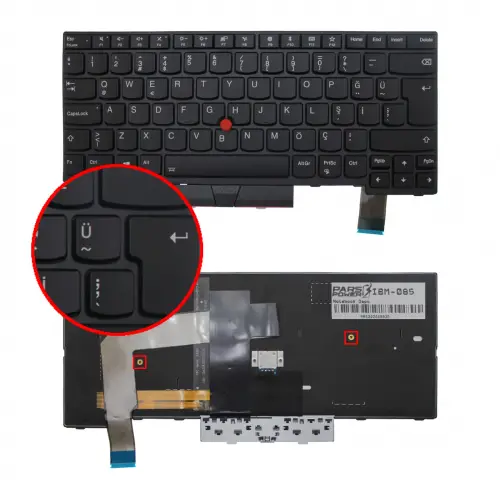 Lenovo ThinkPad T470, A475 Klavye Işıklı (Siyah TR)