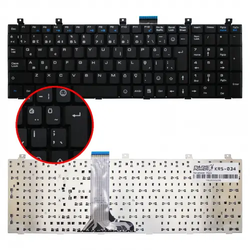 LG E500 Notebook Klavye (Siyah TR)