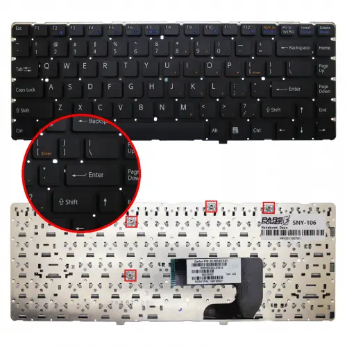 Sony 148738811 Notebook Klavye (Siyah ENG)
