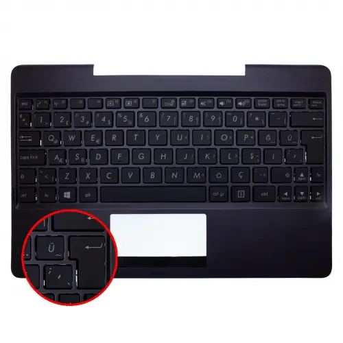 Asus Transformer Book T100TAF-DK001B Üst Kasalı Klavye (Siyah TR)