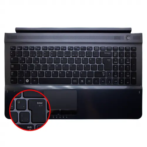 Samsung BA75-02835A, BA75-03026A Üst Kasalı Klavye (Siyah TR)