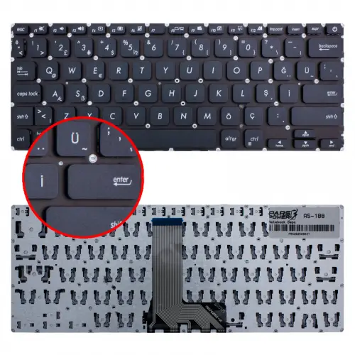 Asus 13N1-A7M0401 Klavye (Siyah TR)