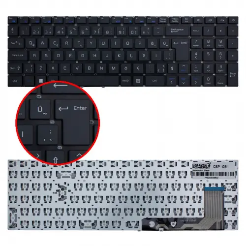 Casper Nirvana C650.1255-EF00X-G-F Notebook Klavye (Siyah TR)