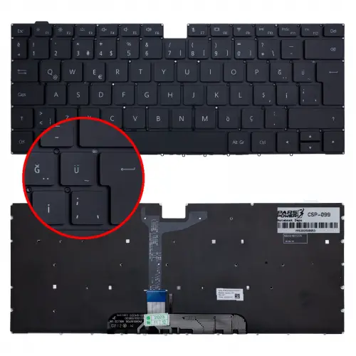 Huawei MateBook D15 2021 Klavye Işıklı (Siyah TR)