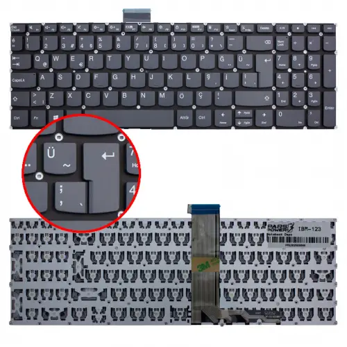 Lenovo Ideapad 3-15ıau7 82rk00hptx Klavye (Füme TR)