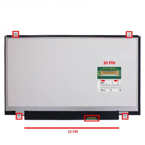 14 Slim HD 30 Pin 1366x768 Lcd Led Ekran - Panel