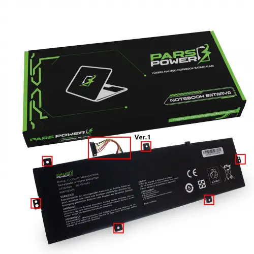 Asus ZenBook 14 UX430UAR, UX430UN, UX430UQ Batarya - Pil (Pars Power)