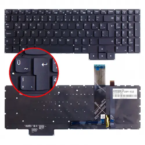 Lenovo 5CB0Y99524, 5CB0Z33231 Klavye Rgb Işıklı (Siyah TR)