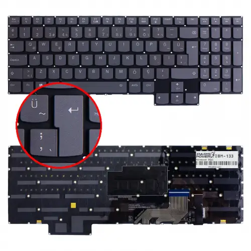 Lenovo Legion Y750-15IMH Serisi Klavye Işıklı (Füme TR)