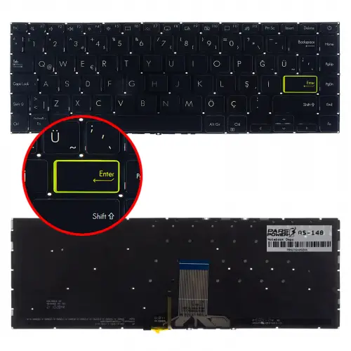 Asus VivoBook 14 K413EA-EK1730 Klavye Işıklı (Siyah TR)