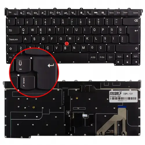 Lenovo ThinkPad X1 Carbon 3 20BS0069TX Klavye Işıklı (Siyah TR)