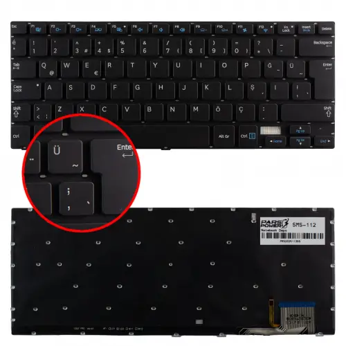 Samsung Ativbook 7 Np730u3e Klavye Işıklı (Siyah TR)
