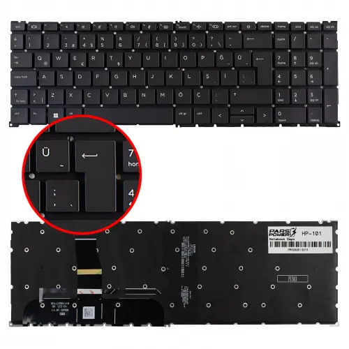 HP Zbook 91110021567A Klavye Işıklı (Siyah TR)