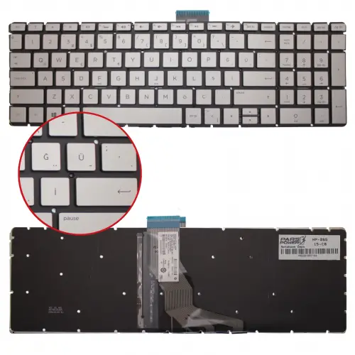 Hp Pavilion 15-cc023cl Notebook Klavye Işıklı (Gümüş TR)