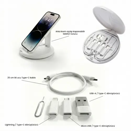 Steep Solid BH-F1 5 Parça Mobil Kit (Beyaz)