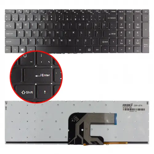 Hometech YXT-NB93-94, MB3661003 Klavye Işıklı (Siyah TR)