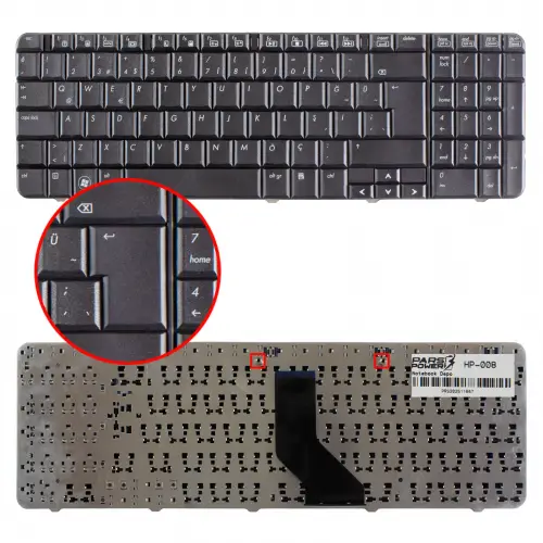HP Compaq Presario CQ60, G60 Serisi 496771-141, 502958-141, 535009-141 Notebook Klavye (Siyah TR)