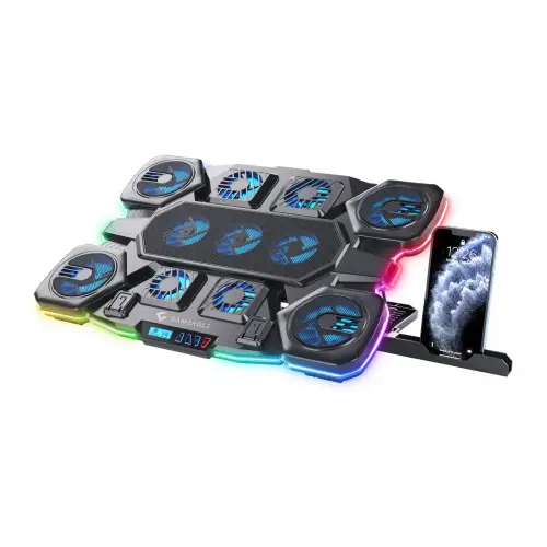 Eagle Vortex K11 RGB 11 Fanlı 10 RGB Modlu 9-17.3 Notebook Soğutucu Stand Laptop Soğutucu