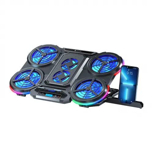 Gameagle Norsca S6 RGB 6 Fanlı 10 RGB Modlu  9-17’’ Notebook Soğutucu Stand Laptop Soğutucu