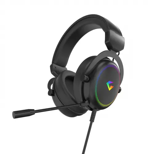 Auralis 7.1 RGB Kablolu Mikrofonlu 7.1 USB Profesyonel Oyuncu Kulaklığı Siyah