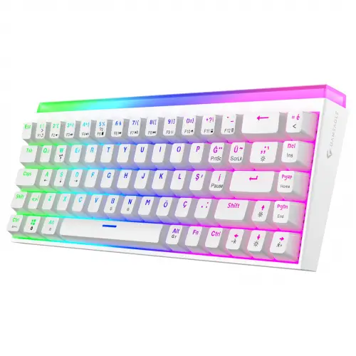 Gameagle Hera RGB Kablolu 11 Mod RGB TR Layout Double Shot Full Anti-Ghosting Mekanik Oyuncu Klavyesi Beyaz