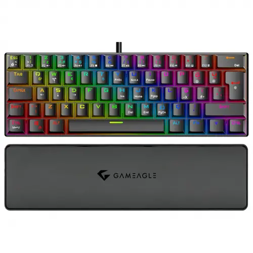 Gameagle Helios RGB Kablolu Bilek Destekli TR Layout Double Shot Full Anti-Ghosting Mekanik Oyuncu Klavyesi