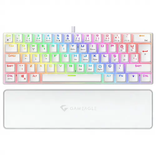 Gameagle Helios RGB Kablolu Bilek Destekli TR Layout Double Shot Full Anti-Ghosting Mekanik Oyuncu Klavyesi