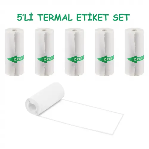 Tüm Mini Termal Fotoğraf Makinalara Uyumlu 5li Set Termal Fotoğraf Etiketi