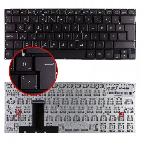 Asus Zenbook UX32VD-R3014H, UX32VD-R4002V Notebook Klavye (Siyah TR)