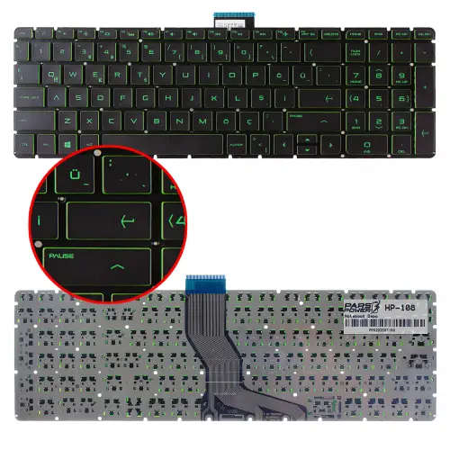 Hp 15-ab, 15-ak, 15-au, 15-aw Serisi Notebook Klavyesi (Siyah TR)