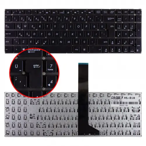 Asus A550, F550, F552, K550 Notebook Klavye (Siyah TR)