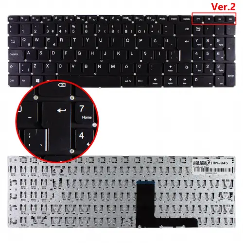 Lenovo V310 80T300T6TX, 80T300TETX Notebook Klavye (Siyah TR)