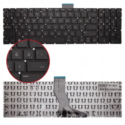 Hp 15s-fq5016nt Notebook Klavye (Siyah TR)