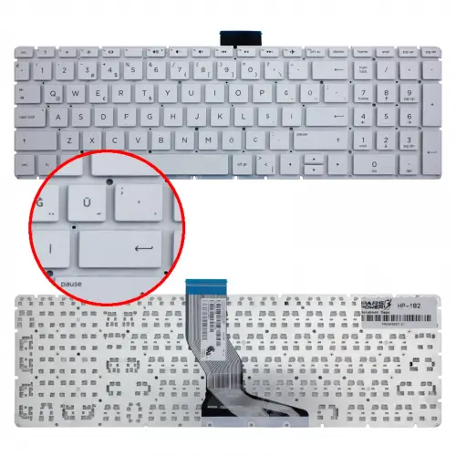 Hp 15s-fq5016nt Notebook Klavye (Beyaz TR)