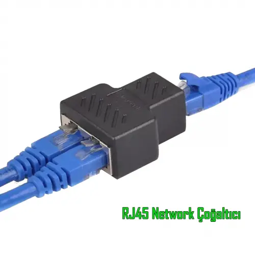 2 Portlu Splitter Çift LAN Kablosu Ethernet Ayırıcı RJ45 Dişi Adaptör Konnektör Ethernet Çoklayıcı