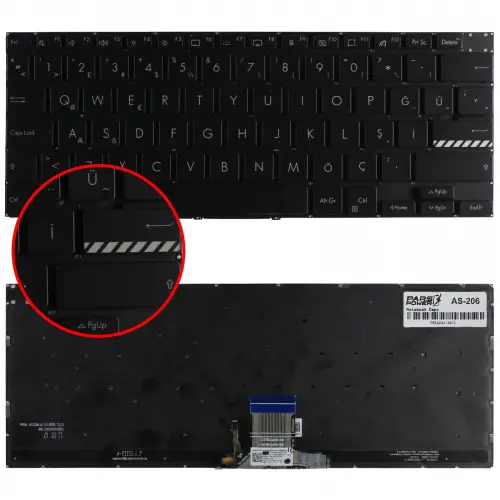 Asus Vivobook Pro 14 M3401 Serisi Klavye Işıklı (Siyah TR)