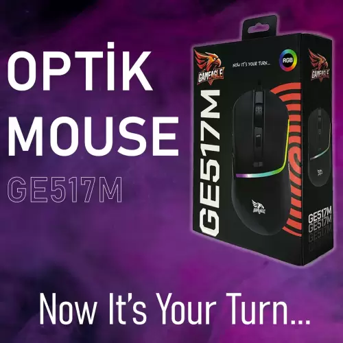 Gameagle GE517M Kablolu RGB Oyuncu Gaming Optik Mouse (Siyah)