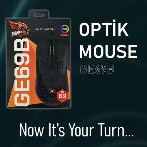 Gameagle GE69B Kablolu Optik Mouse (Siyah)