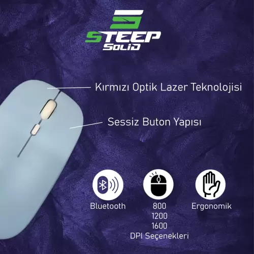 Steep Solid Magic 2.4G Bluetooth Mouse (Mavi)
STEEPM1M