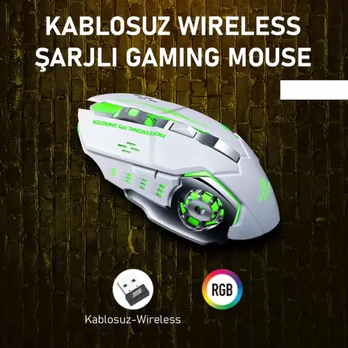 Steep Solid ST-13B Kablosuz - Wireless Şarjlı RGB Gaming Oyuncu Mouse