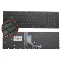 Hp 15-DW0010NT, 15-DW0011NT Notebook Klavye Işıklı (Siyah TR)