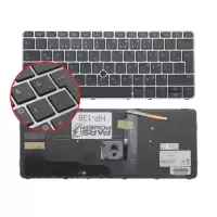 HP EliteBook 826630-541, 826631-541 Klavye Işıklı (Siyah TR)