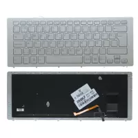 Sony Vaio SVF15N1E2E, SVF15N1F4R Klavye Işıklı (Gümüş TR)